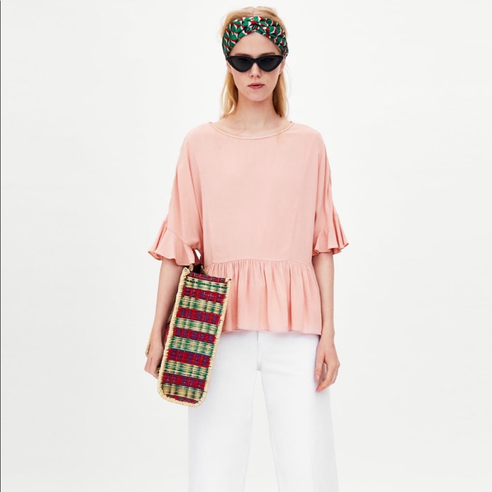 Frilled Zara top size medium.